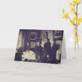 Victoriaans Tijdperk Dood Foto Kaart (Gele Bloem)