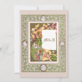  Victoriaans tijdperk Duiven & Cherubs bruiloft Kaart (Achterkant)