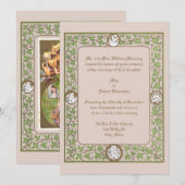  Victoriaans tijdperk Duiven & Cherubs bruiloft Kaart (Voorkant / Achterkant)