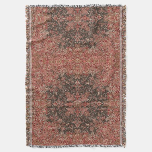 Victoriaans tijdperk Europese bladeren patroon pri Deken (Voorkant Verticaal)