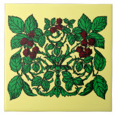  Victoriaans tijdperk frambozen Tegeltje (Voorkant)