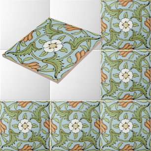  Victoriaans tijdperk Frans Floral Pattern Tegeltje