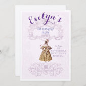 Victoriaans tijdperk geïnspireerde verjaardagsfees kaart (Voorkant / Achterkant)