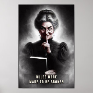 Victoriaans tijdperk griezelig portret van een sch poster