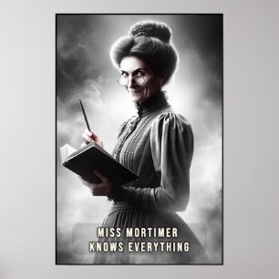 Victoriaans tijdperk griezelig portret van een sch poster