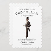 Victoriaans tijdperk Groomsmaqn Kaart (Voorkant / Achterkant)