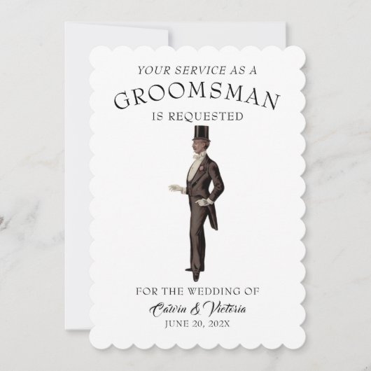 Victoriaans tijdperk Groomsmaqn Kaart (Voorkant)