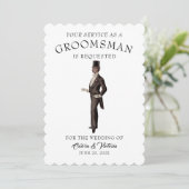 Victoriaans tijdperk Groomsmaqn Kaart (Staand voorkant)