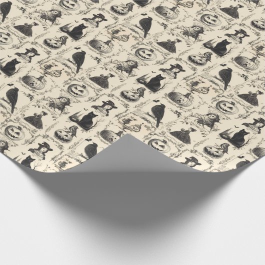  Victoriaans Tijdperk Halloween Cadeaupapier (Hoek)