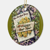 Victoriaans tijdperk Happy Nieuwjaar Ornament Deco (Links)