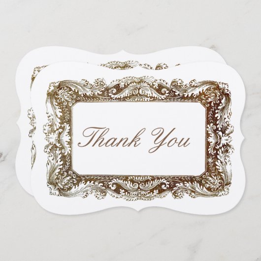 Victoriaans tijdperk - Hartelijk dank - Sjabloon Kaart (Voorkant / Achterkant)