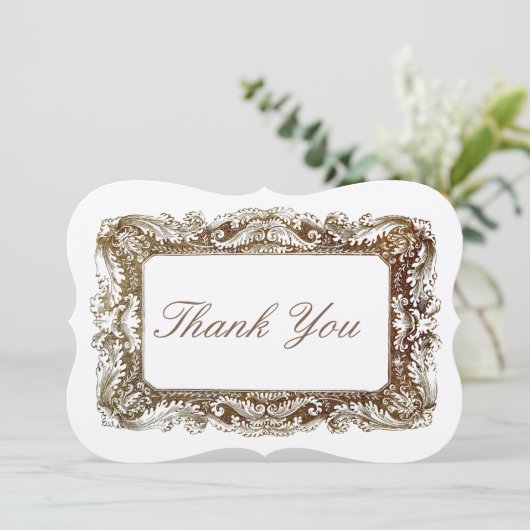 Victoriaans tijdperk - Hartelijk dank - Sjabloon Kaart (Staand voorkant)