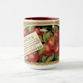  Victoriaans tijdperk ingeblikte aardbeien adverte Mok (Midden)