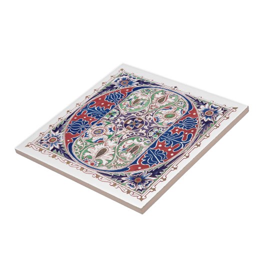 Victoriaans tijdperk middeleeuwse stijl verlicht Tegeltje (Zijkant)