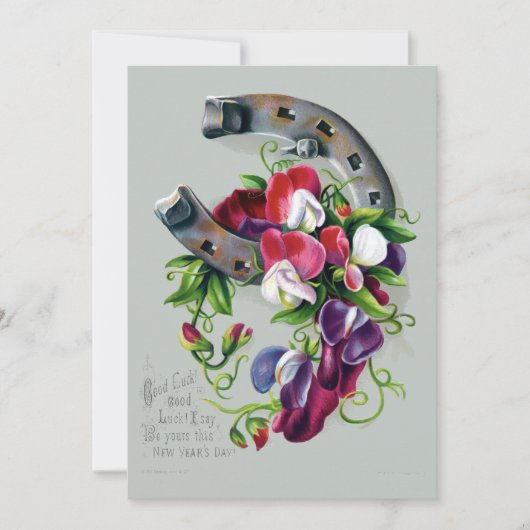  Victoriaans tijdperk Nieuwjaar Feestdagenkaart (Voorkant)