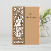 Victoriaans tijdperk oud decoratief paneel kaart (Staand voorkant)