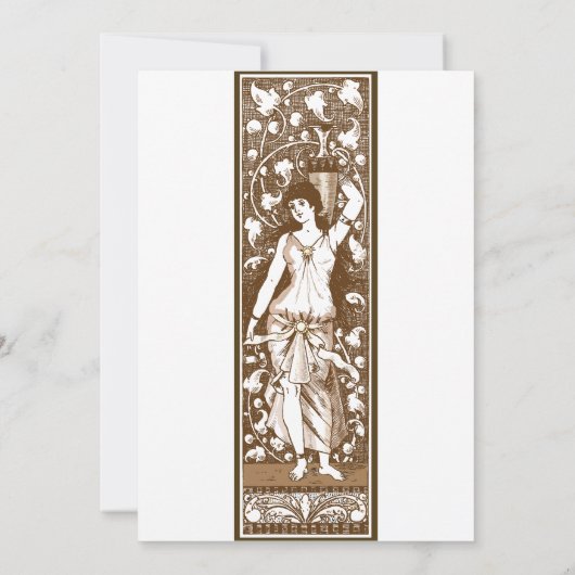 Victoriaans tijdperk oud decoratief paneel kaart (Achterkant)