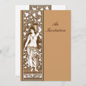 Victoriaans tijdperk oud decoratief paneel kaart (Voorkant / Achterkant)