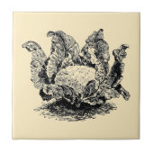  Victoriaans tijdperk Plantaardige bloemkool Tegeltje (Voorkant)