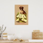 Victoriaans tijdperk puppy & Baby chicks zeep adve Poster (Keuken)
