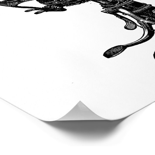  Victoriaans tijdperk Sjabloon gebitsvoorzitter Poster (Hoek)