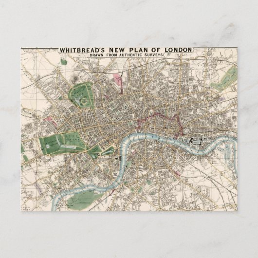 Victoriaans tijdperk stadsgezicht briefkaart (Voorkant)