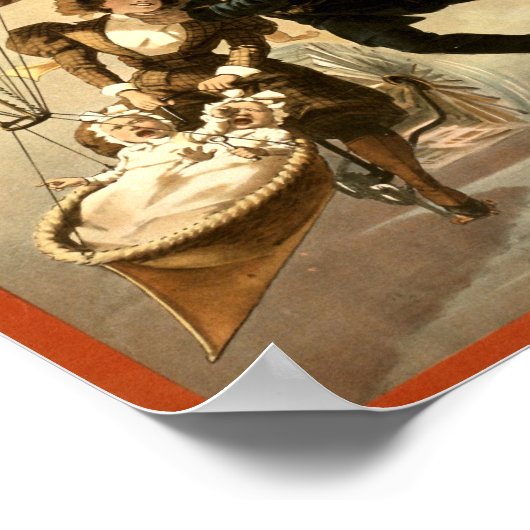 Victoriaans tijdperk Steampunk "Het luchtschip" Poster (Hoek)