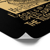 Victoriaans tijdperk Steampunk-schrijfmachine AD Poster (Hoek)