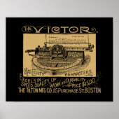  Victoriaans tijdperk Steampunk-schrijfmachine AD Poster (Voorkant)