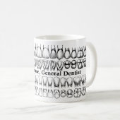 Victoriaans tijdperk tandheelkundige tandenkaart Koffiemok (Voorkant rechts)