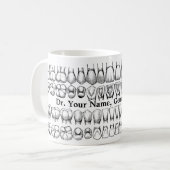 Victoriaans tijdperk tandheelkundige tandenkaart Koffiemok (Voorkant links)