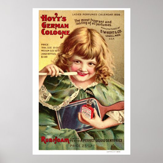 Victoriaans tijdperk tandpasta advertentie Poster (Voorkant)