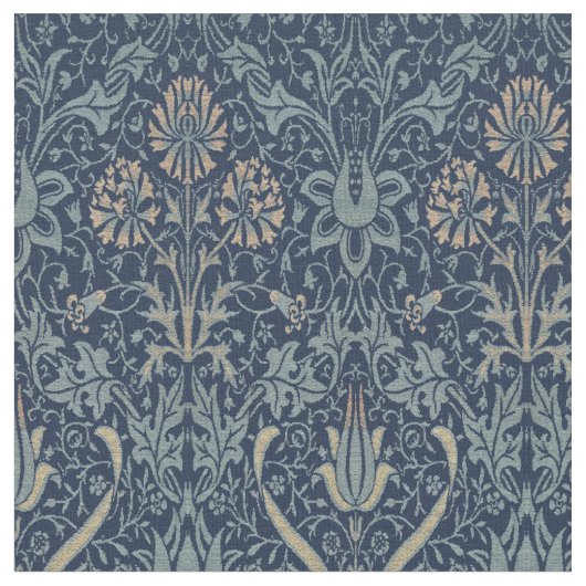 Victoriaans Tijdperk Tulp & Net Patroon Stof (Close Up)