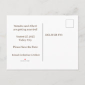 Victoriaans-tijdperk uitnodiging bruiloft koppel (Achterkant)