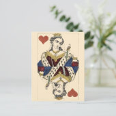 Victoriaans tijdperk van de hartenkoningin Briefkaart (Staand voorkant)