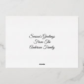  Victoriaans tijdperk van kerst Folie Feestdagenkaart (Achterkant)