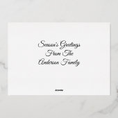  Victoriaans tijdperk van kerst Folie Feestdagenkaart (Achterkant)