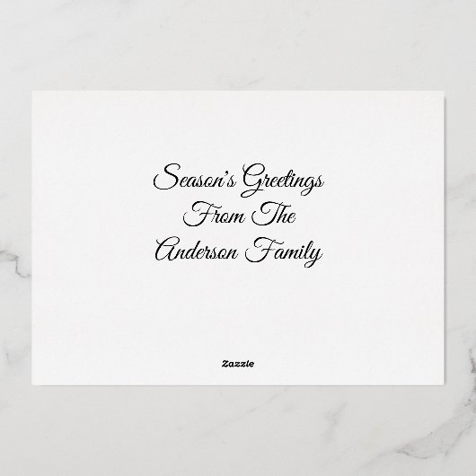  Victoriaans tijdperk van kerst Folie Feestdagenkaart (Achterkant)