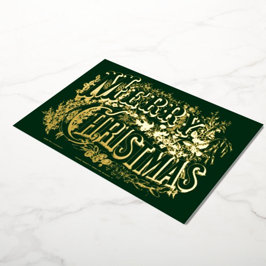  Victoriaans tijdperk van kerst Folie Feestdagenkaart (Gedraaid)