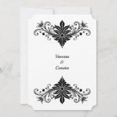 Victoriaans tijdperk Vintage bruiloft uitnodiging (Achterkant)