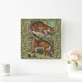  Victoriaans tijger en luipaard Vierkante Klok (Huis)