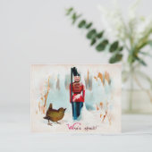  Victoriaans Tin Soldaat Kerstmis Briefkaart (Staand voorkant)
