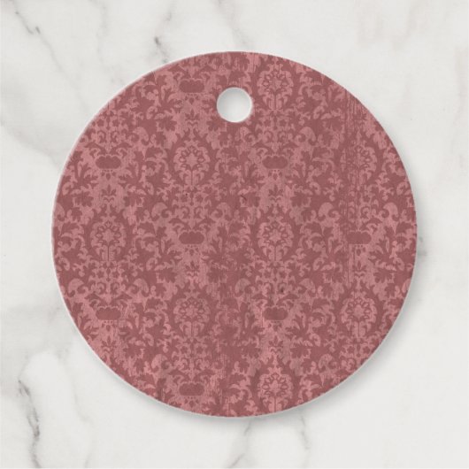 Victoriaans tinten van Mauve Floral Bedankjes Labels (Voorkant)