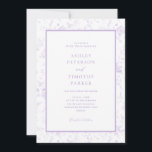 Victoriaans Toile Franse Lavendel Classic Wedding Kaart<br><div class="desc">Victoriaans Toile Franse Lavendel Huwelijksuitnodigingen</div>