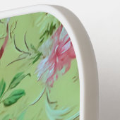 Victoriaans Toile Rococo Floral Sage Groene Initia Pickleball Paddle (Links Detail)