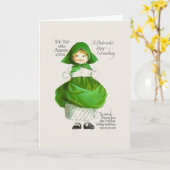 Victoriaans top van de ochtend St. Patrick's Day K Kaart (Gele Bloem)