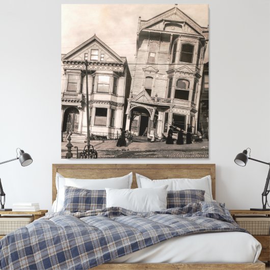 Victoriaans tragedie - San Francisco 1906 Canvas Afdruk (Insitu (Slaapkamer))