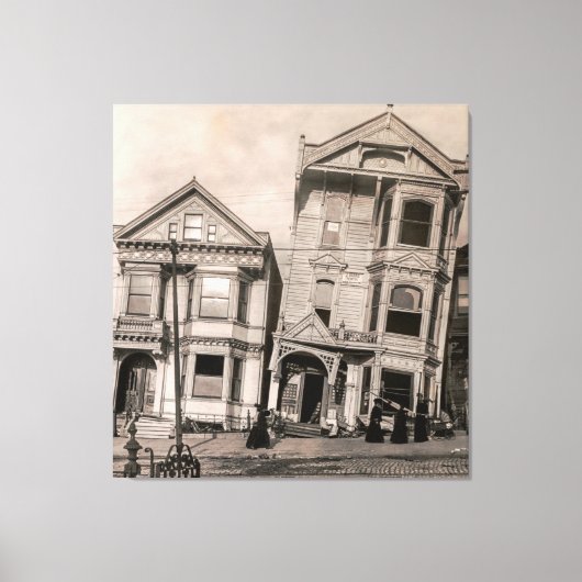 Victoriaans tragedie - San Francisco 1906 Canvas Afdruk (Voorkant)