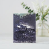 Victoriaans treinen van de magische-stoommotor briefkaart (Staand voorkant)