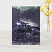 Victoriaans treinen van de magische-stoommotor kaart (Gele Bloem)